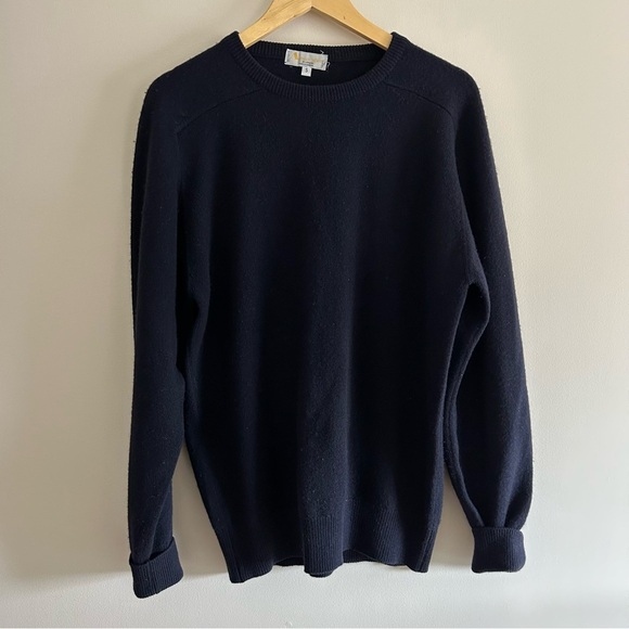 Aquascutum London Sweaters - Vintage Aquascutum London Navy 100% Cashmere Crew Neck Sweater Size S
